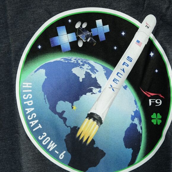 SpaceX Limited Edition T-Shirt Women Sz XL Grey Hispasat‎ Collectible - Picture 2 of 8